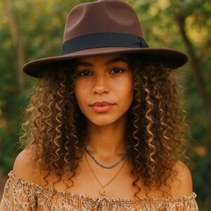 San Diego Hat Company Wool Fedora Hat – Brown with Black Band (NWT)